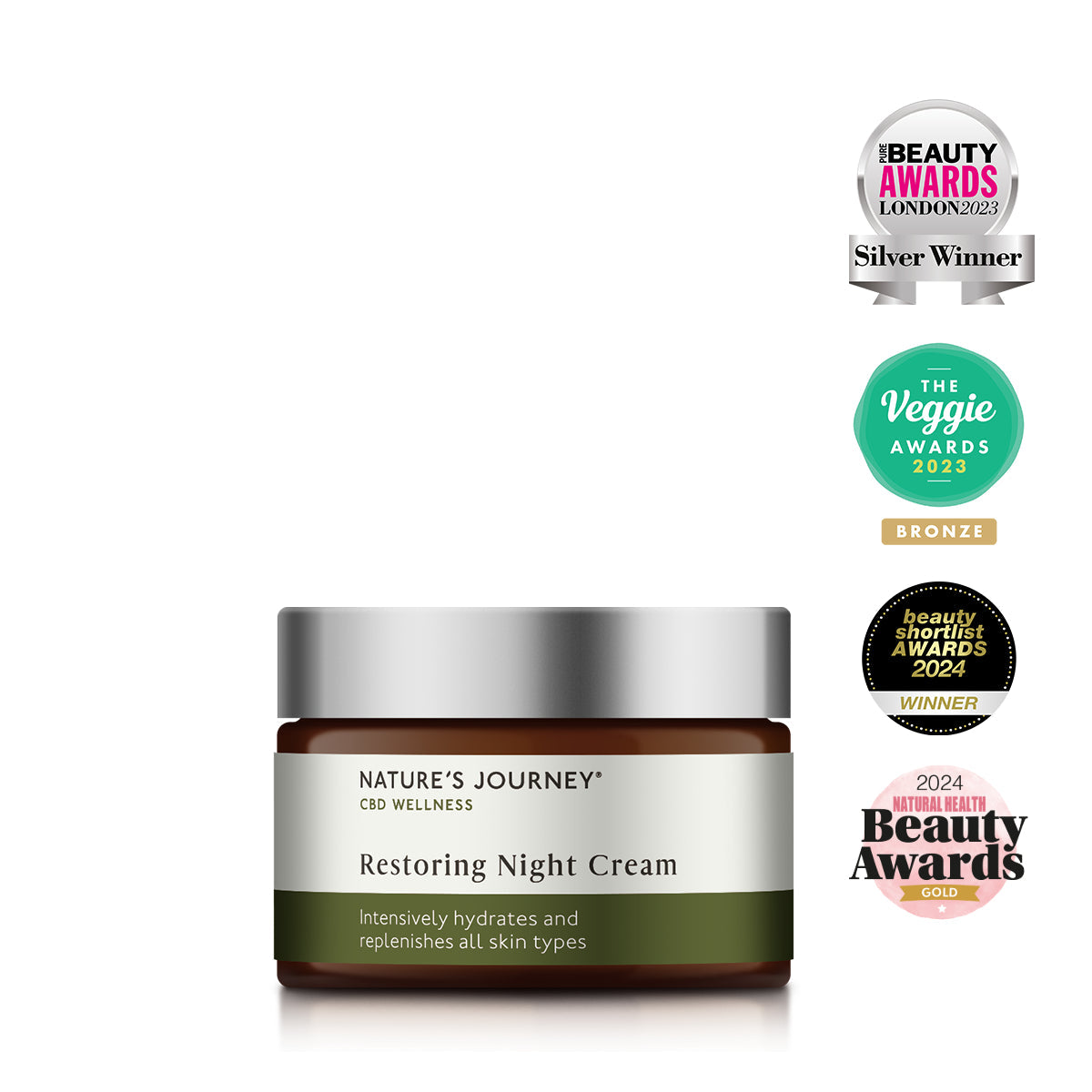 Nature's Journey Restoring CBD Night Cream