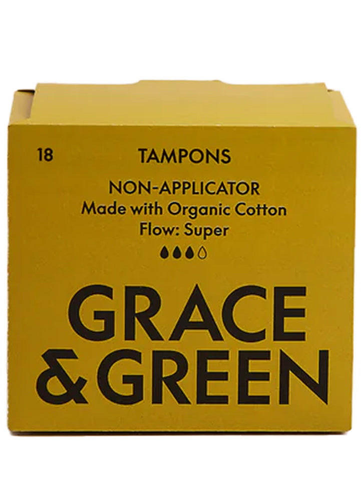 Grace & Green Non Applicator Tampons Super