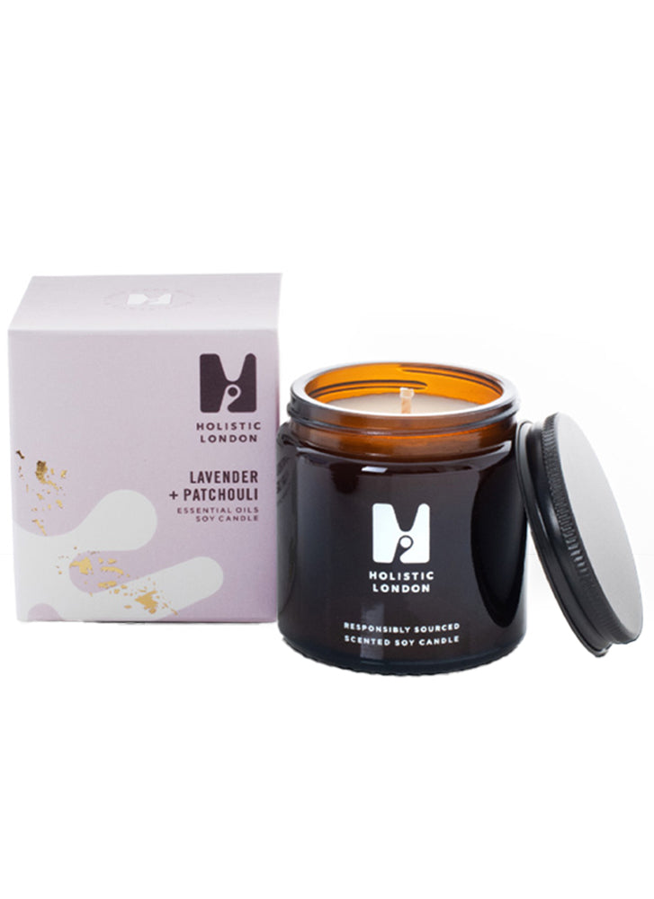 Holistic London Co Lavender + Patchouli Scented Candle