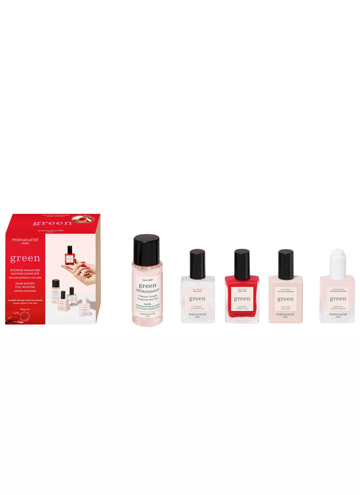 Manucurist Green System Poppy Red Nail Set