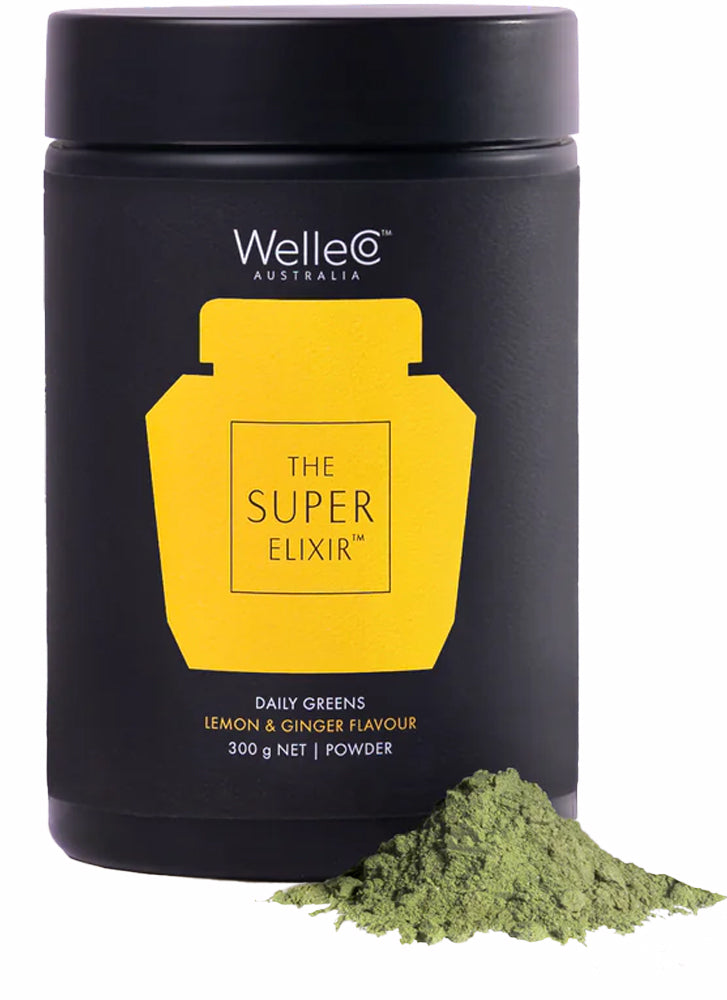 WelleCo The Super Elixir Greens Lemon & Ginger Jar