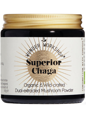 Wunder Workshop Superior Chaga Wild Crafted & Dual Extracted Mushroom Powder